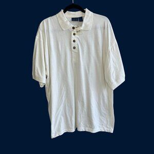 Cambridge by Mervyn's Men's Vintage White Golf Polo Shirt NWT Size Large